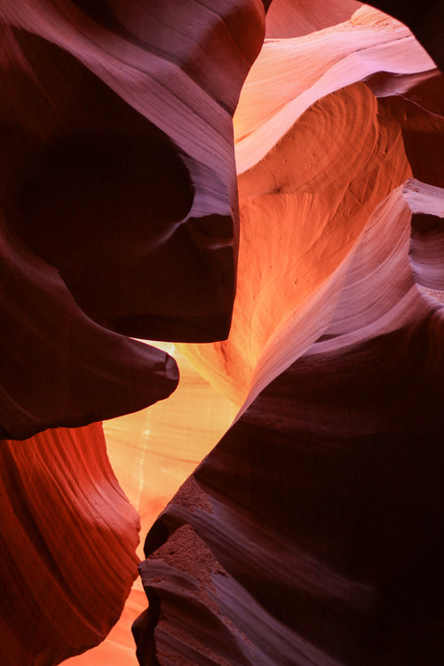 in the middle of antelope canyon