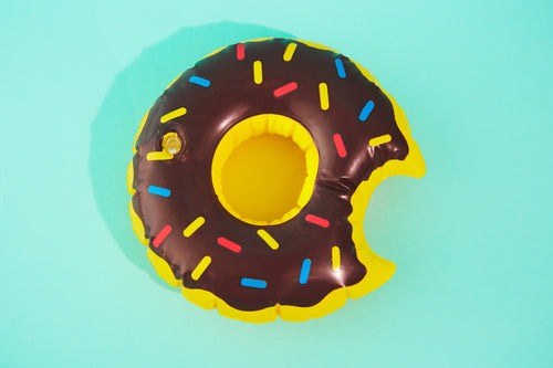 inflatable donut drink holder