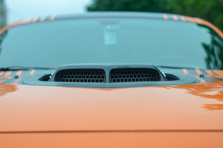 Intake On Orange Sports Car