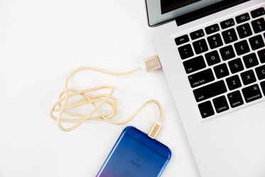 iphone charging cable and macbook