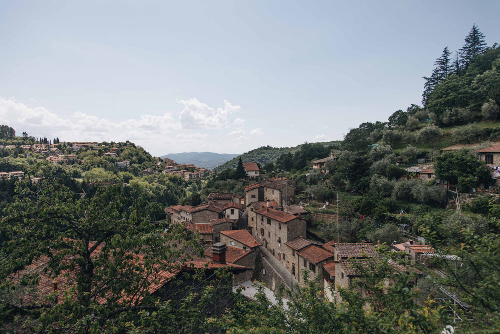 italian valley town under the sun