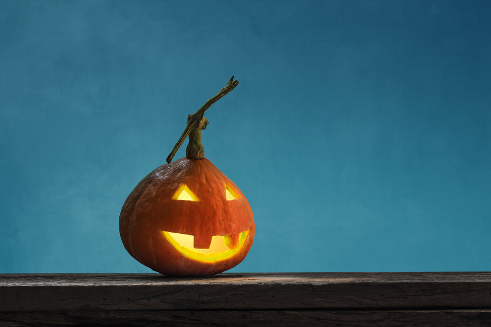 jack o lantern with glowing smile