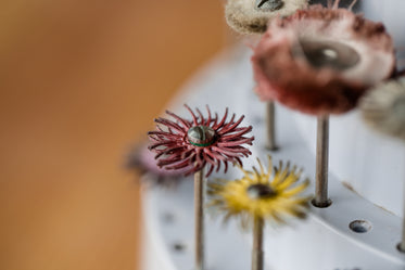 jewelers brushes in holder