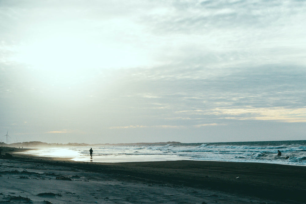 jogger on a sandy beach