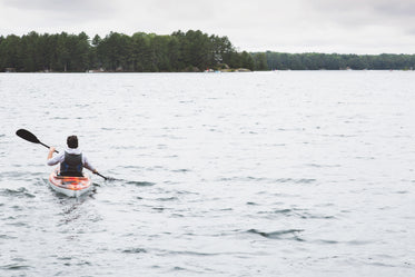 kayaking on lake