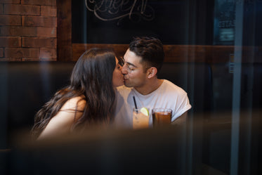 kissing at bar