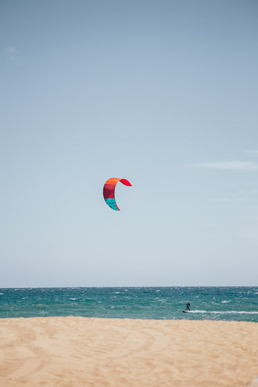 kite surfing at beach