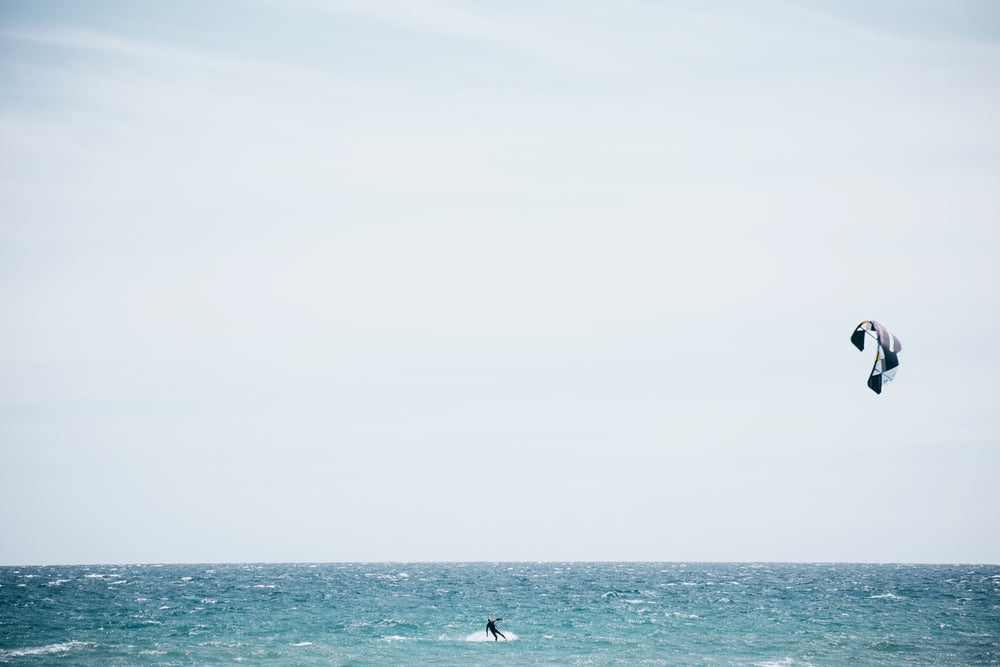kite surfing in ocean