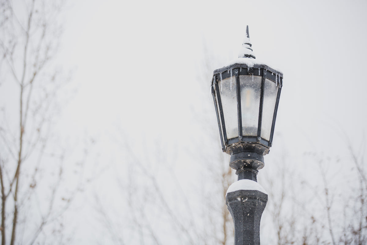 lamppost in winter