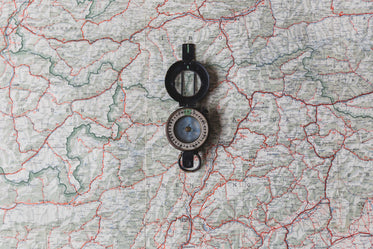 landscape image of open compass