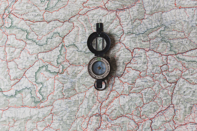 Landscape Image Of Open Compass