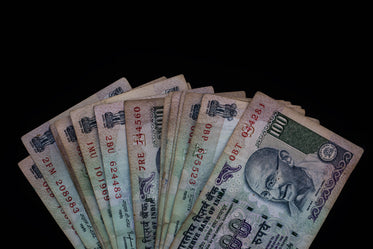 landscape view of currency on a black background