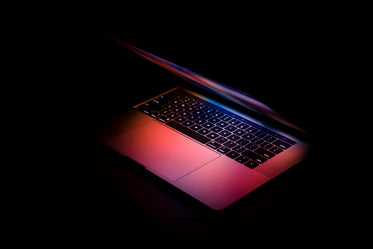 laptop glowing in the dark