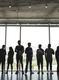Large Group Standing In Office