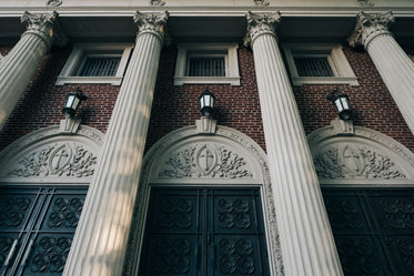 large ornate church doorway and pillars