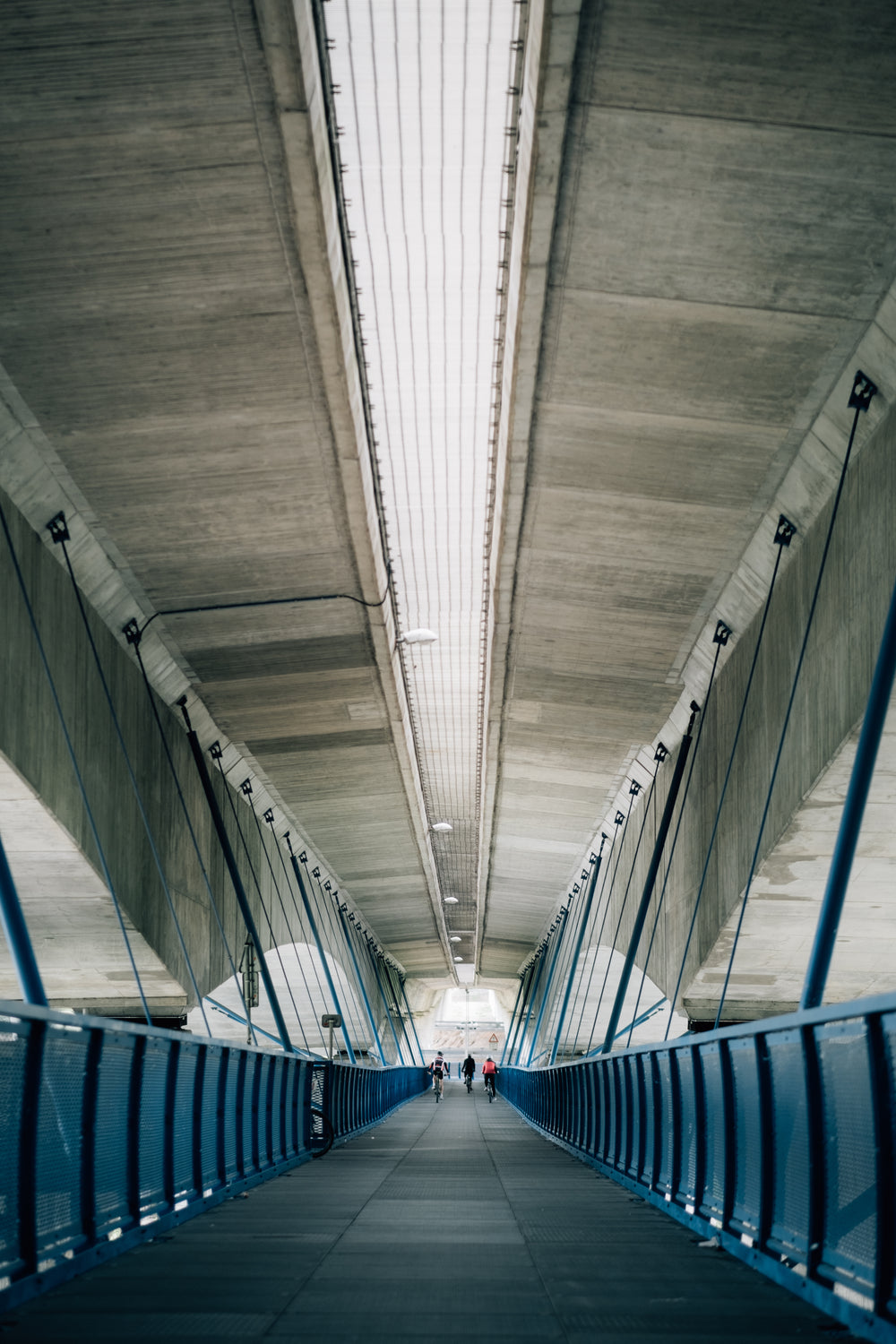 large pathway attached to the concrete ceiling