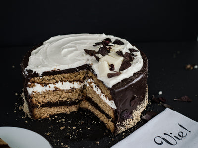Layered Cake With Decorative Napkin