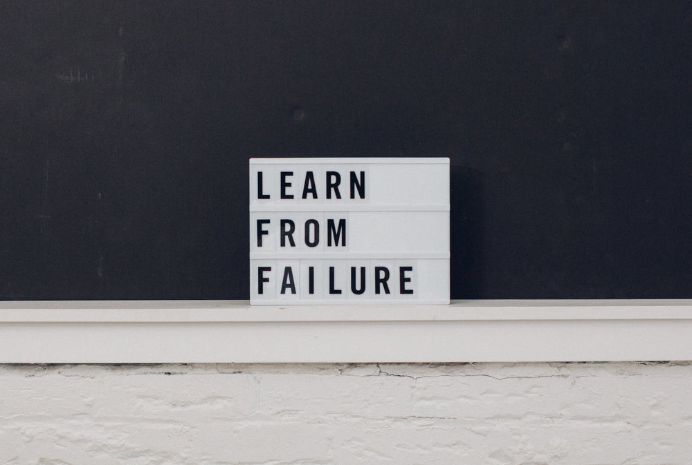 learn from failure sign