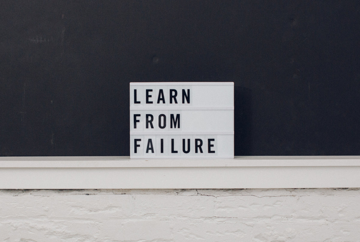learn from failure sign