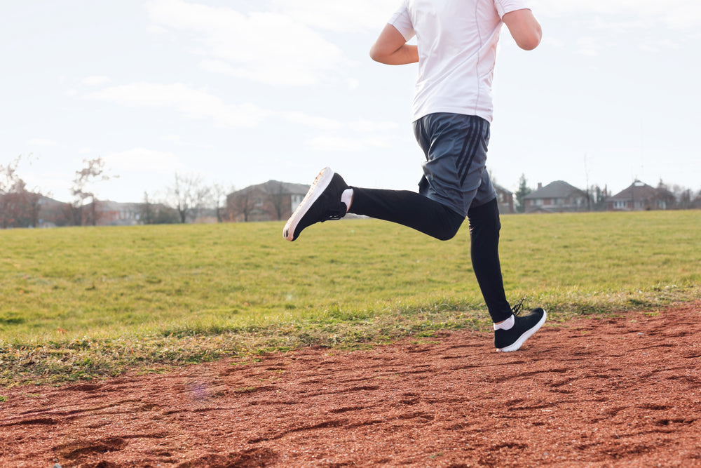 man running at the track