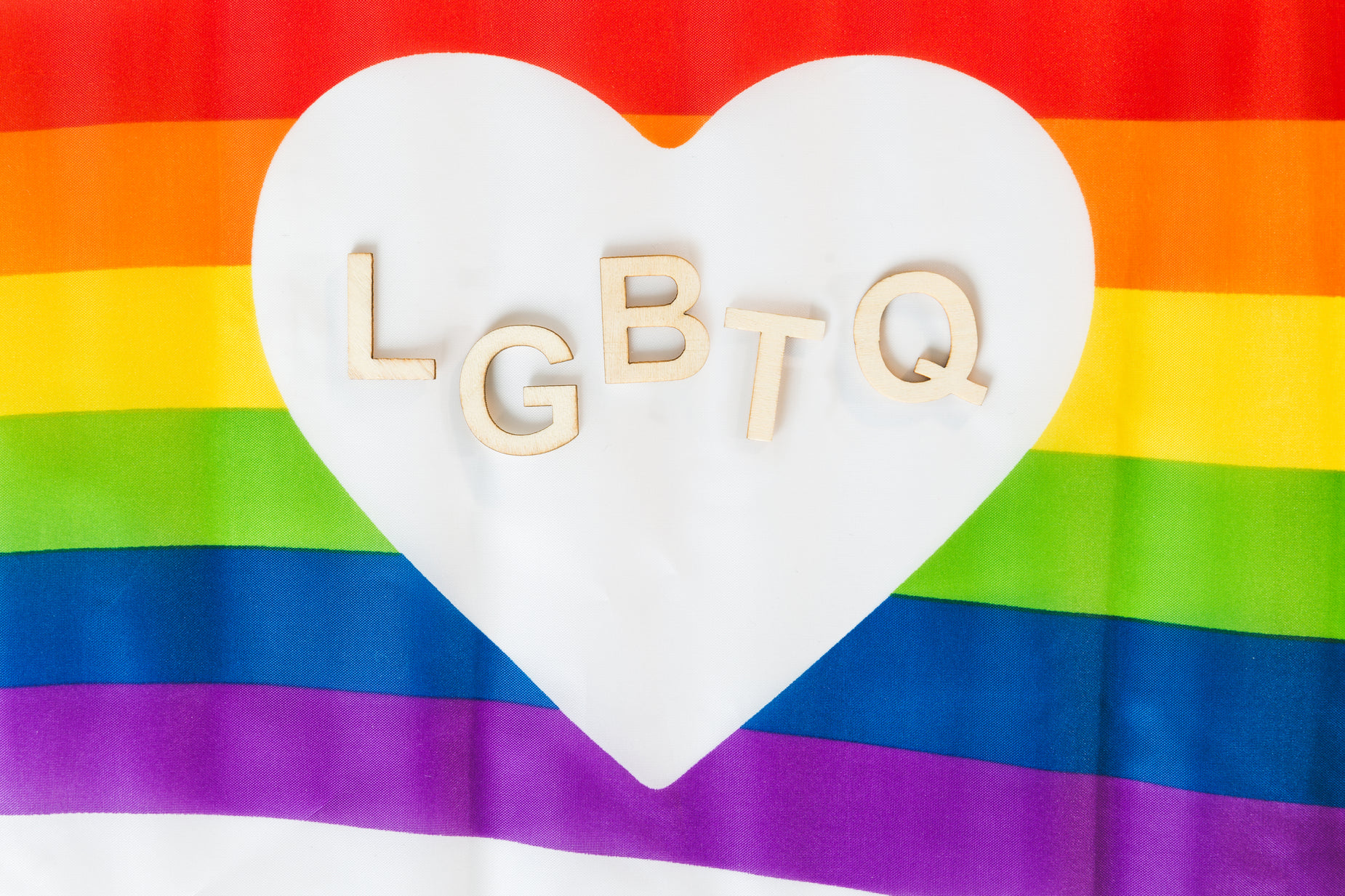 Browse Free HD Images of LGBTQ Letters In Heart Pride Flag