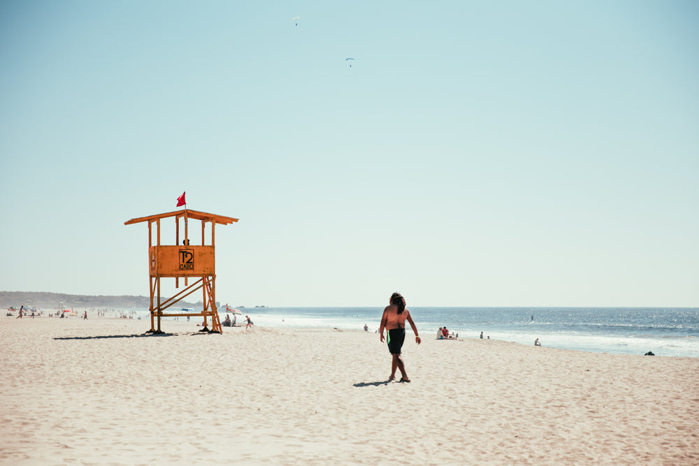 lifeguard tower on beach