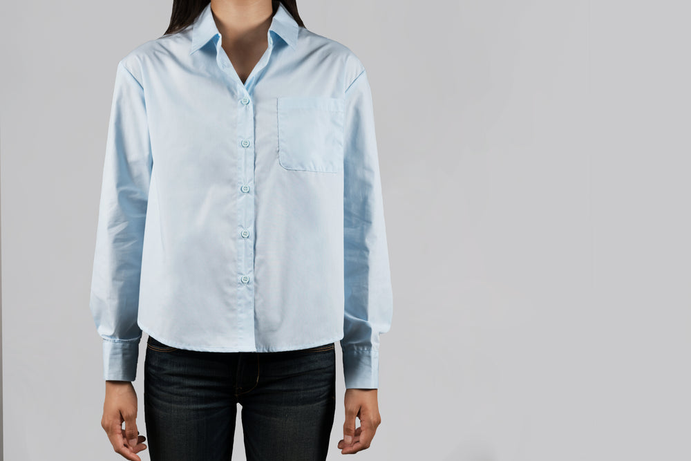 light blue womens blouse