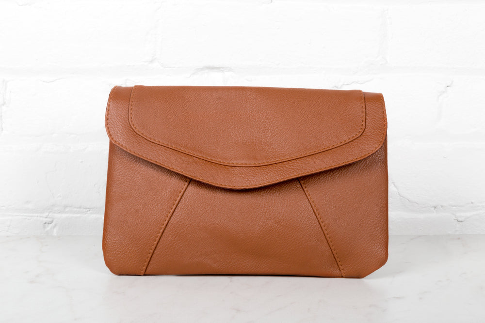 light brown clutch