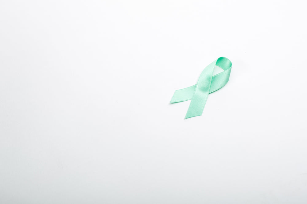 light mint green ribbon angle