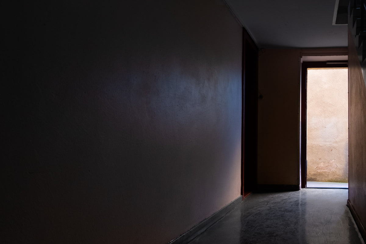 light peeking through an open door