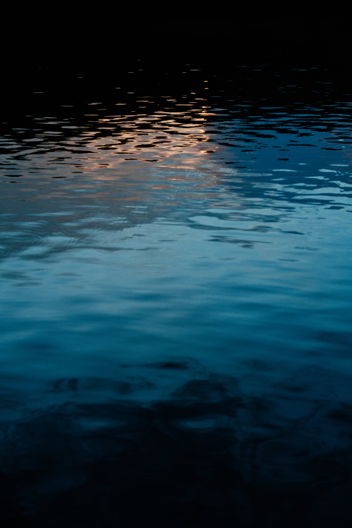 light reflects on water