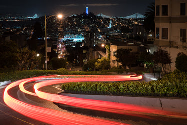 light trails & san francisco nights