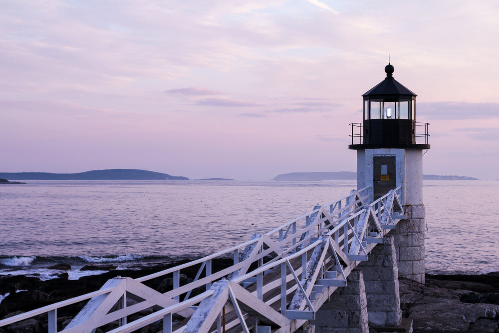 lighthouse at sunset