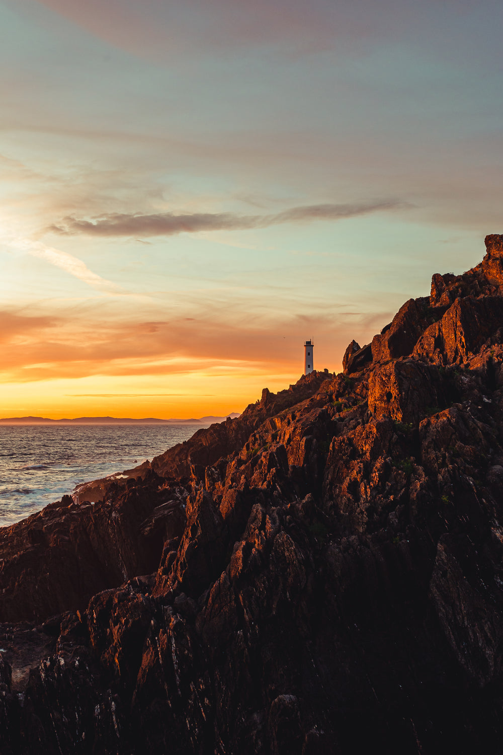 lighthouse on steep cliffside