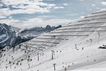 lined texture of snowy mountain