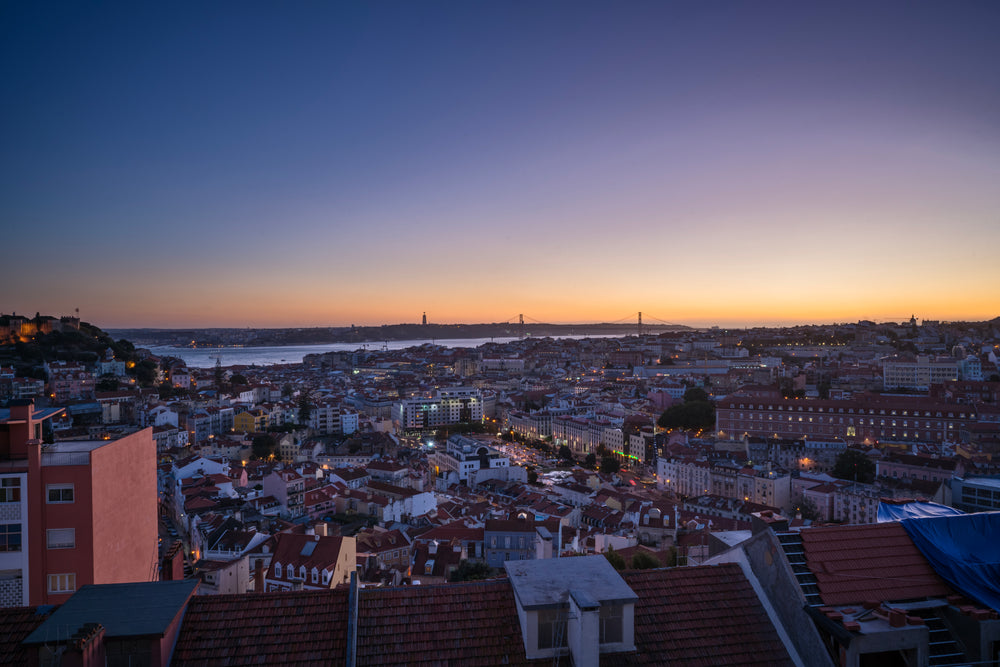 lisbon portugal at sunset