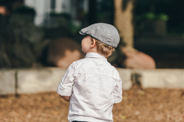 little boy in cool hat