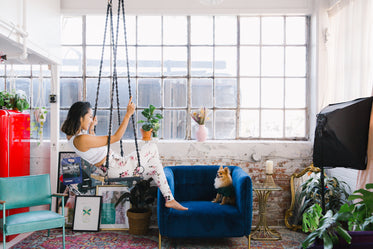 loft chic living with puppy