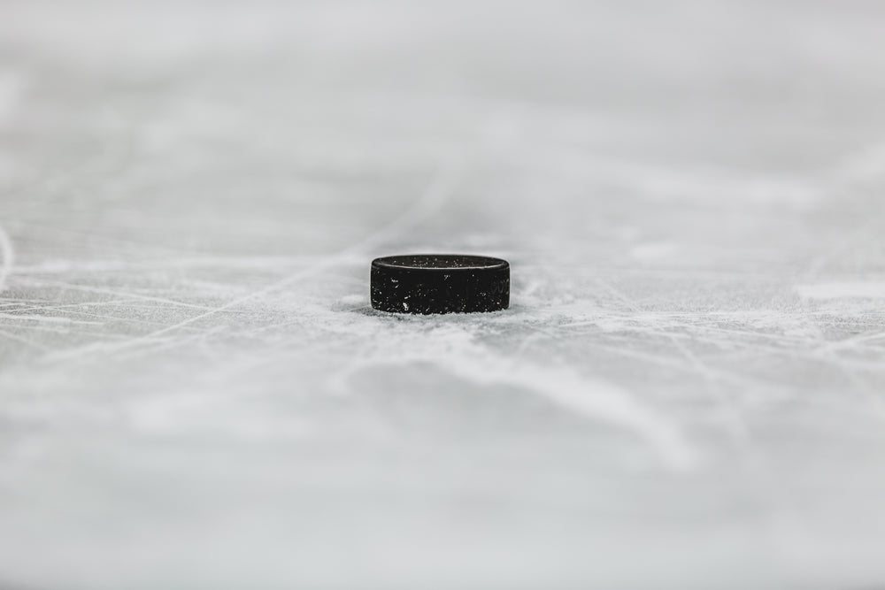 lonely black dot on the ice