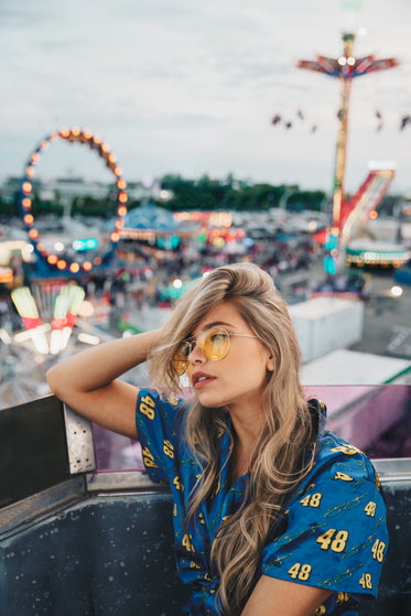 Picture of Long Blonde Hair At Carnival — Free Stock Photo