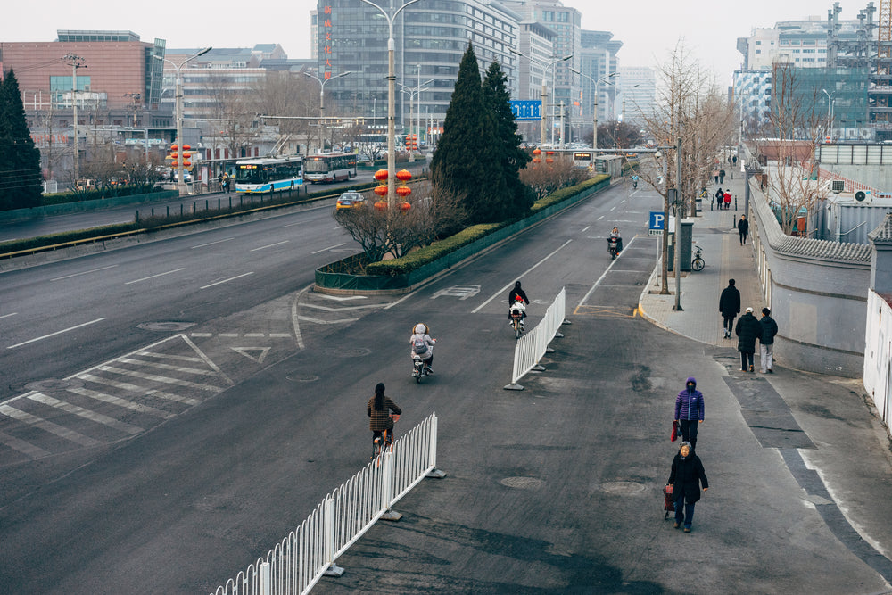 long empty streets in a big city