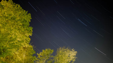 long exposure of a starry night sky