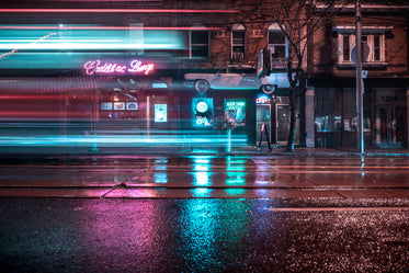 long exposure of neon lights