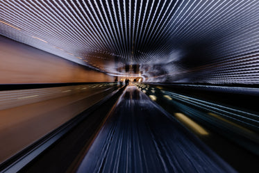 long exposure on a moving escalator