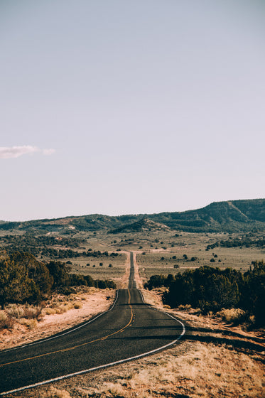 long highway in arizona desert
