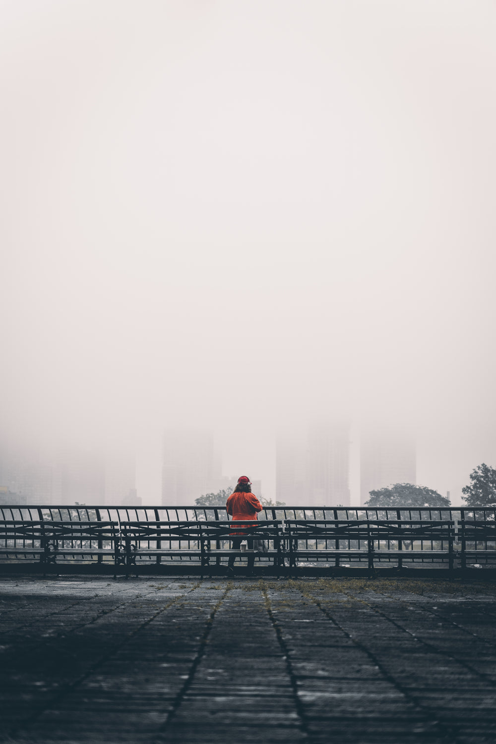 looking at a foggy city