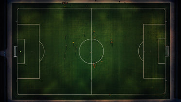 looking down on soccer