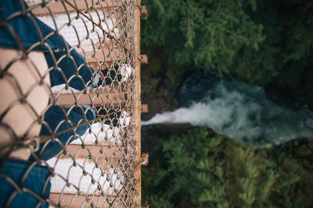 looking over the bridge