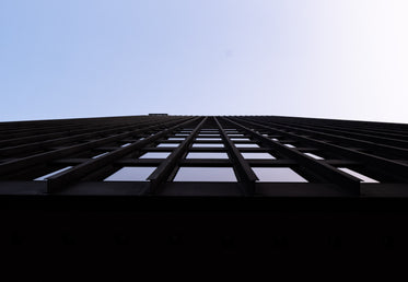 looking up at dark building