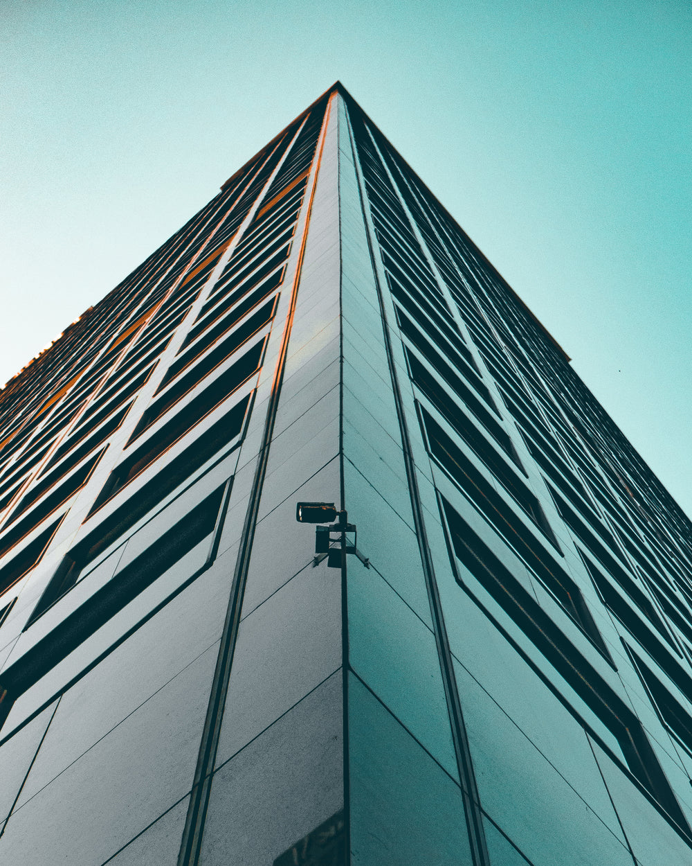 looking up at modern building